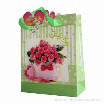 New Design 3D Fashionable Gift Bag with Hot Stamping, OEM and ODM Orders Welcomed